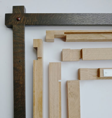 Lengths cut to size with cutouts for joining frames.