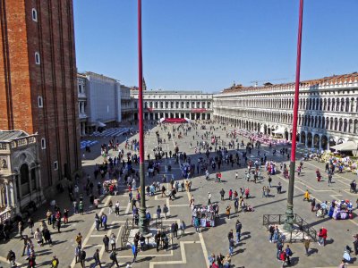 View of St. Mark's Square from the Terrace of the Basilica