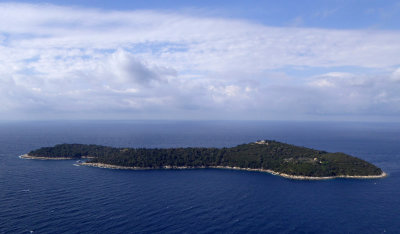 Lokrum Island, Croatia is an island 600 meters from Dubrovnik