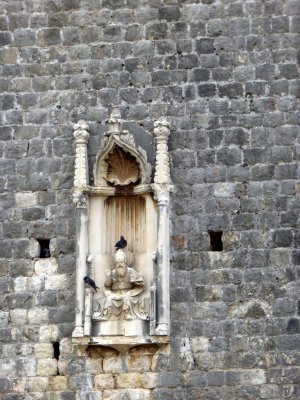 St Blaise above outer Pile Gate of Old Town Dubrovnik