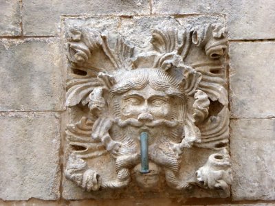 One of 16 'Maskerons' on 'Big Onofrio's Fountain' in Dubrovnik