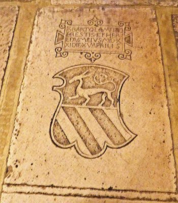 Tombs in the Dominican Friary are decorated with Family Coat of Arms