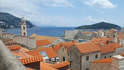 View of Old City Port from City Walls of Dubrovnik