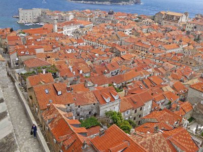 Looking down at Susan from Minceta Tower