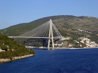 Franjo Tudman Bridge leaving Dubrovnik