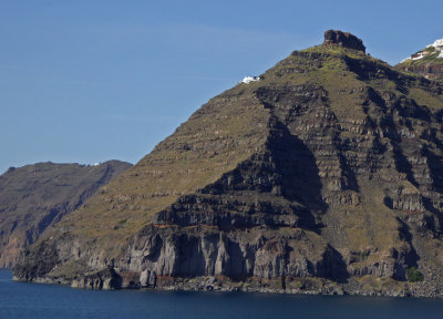 Isolated Church on the Cliff of Santorini