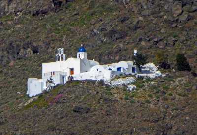 Zoomed in on Isolated Church on Cliff