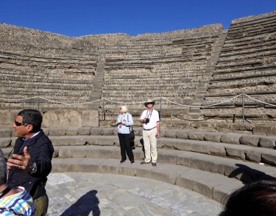 Inside the small Theater of Pompeii