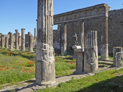 Statue of Apollo in the Temple of Apollo in Pompeii