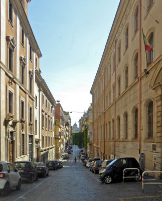 Looking down a Street in Rome