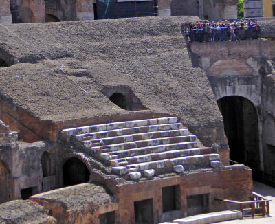 Seating in the Colosseum was made of Marble