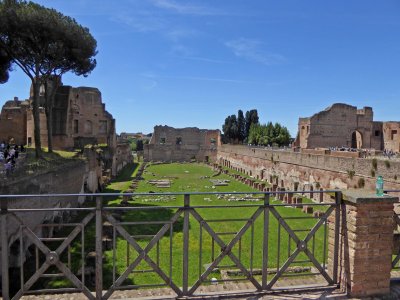 The Stadium of Domitian (built 80-85 AD) was used for athletic contests