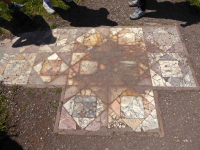 Piece of original floor from Palaces (27 BC - 96 AD) on Palantine Hill