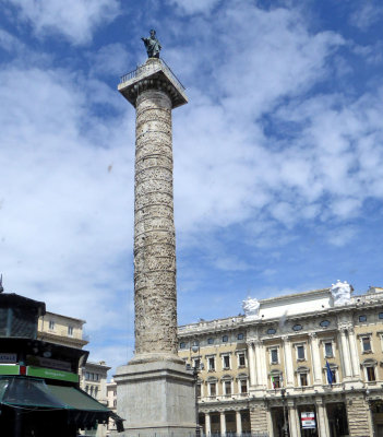 The Column of Marcus Aurelius is a Roman Victory Column completed in 193 AD