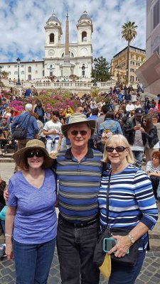 At the Spanish Steps of Rome