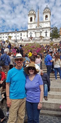 At the Spanish Steps of Rome