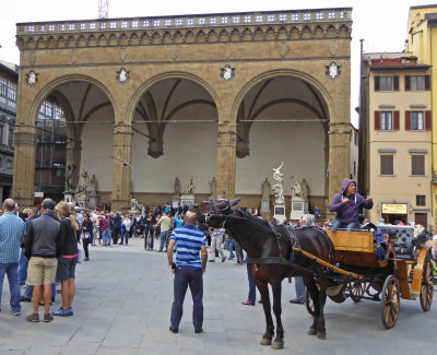 Loggia dei Lanzi (1376-82 AD) is an open-air Sculpture Gallery near the Town Hall