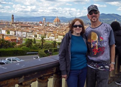 Photo Stop at Michelangelo Square above the City of Florence