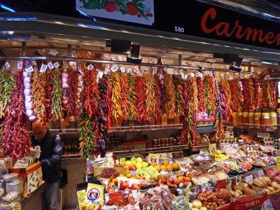 Inside La Boqueria Market