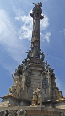 Looking up at Christopher Columbus