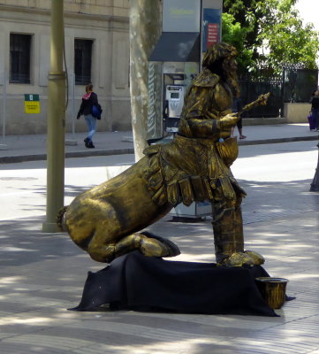 Another Street Performer on La Ramblas, Barcelona
