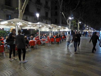 La Rambla Cafe at Night
