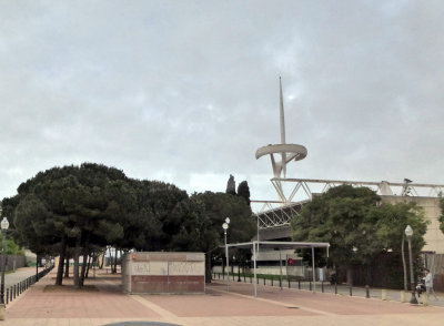 Montjuic Communications Tower was built to transmit television coverage of the 1992 Olympic Games in Barcelona