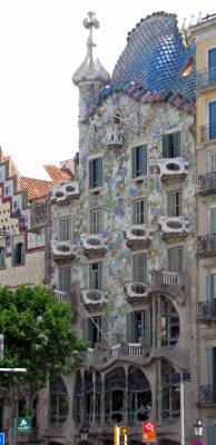 Casa Batllo is a house redesigned by Antoni Gaudi in 1904