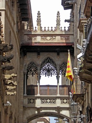 1929 Bridge in the Gothic Quarter of Barcelona