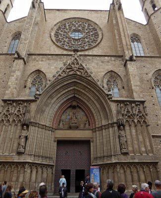 Basilica of Santa Maria del Mar (1329-83) in Barcelona