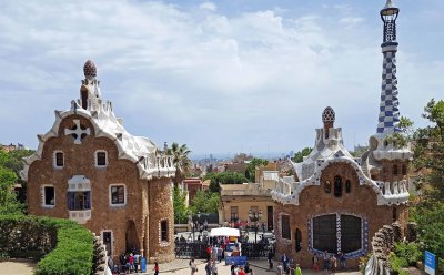 Buildings at the Main Entrance to Park Guell