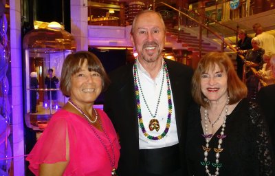 Karen, Bill, & Susan on Formal Night on Fat Tuesday
