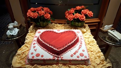 Valentine's Day Decoration with Roses made from Turnips