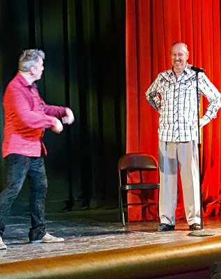 Bill onstage with Comedian Doug Funk