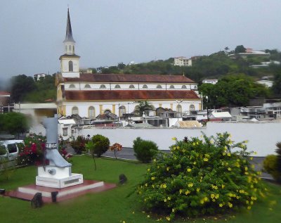 Saint James Church (est. 1645) in Le Carbet, Martinique