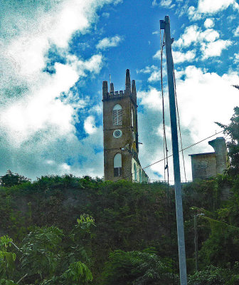 Remains of Presbyterian Church destroyed by Hurricane Ivan in Grenada