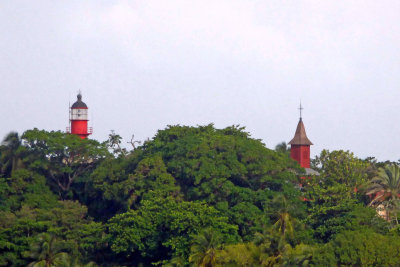 Lighthouse and Steeple of Church (1855) on Royal Island