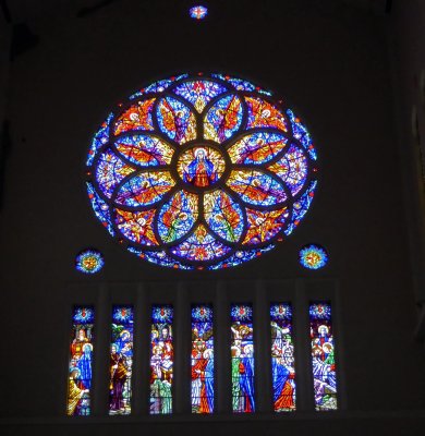 One Rose Window in the Metropolitan Cathedral of Fortaleza