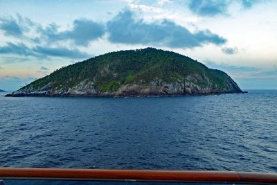 Passing very close to one of the Small Islets of the Ilhabela Archipelago