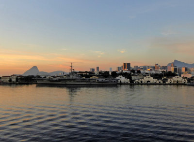 Docking in Rio de Janeiro, Brazil at Sunrise