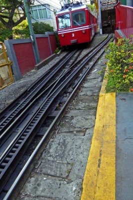 Inclined Railway to the Top of Corcovado Mountain in Rio de Janeiro, Brazil