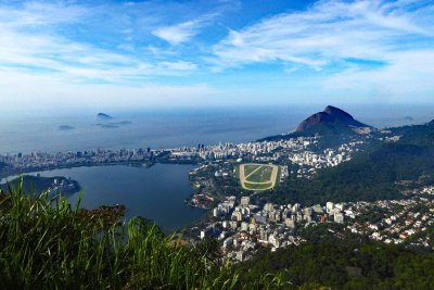 View of Lagoa Neighborhood and Jockey Club from Corcovado Mountain