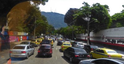 Traffic in Rio is exacerbated by street closures for Carnival