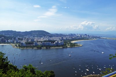 View of Guanabara Bay from Sugarloaf Mountain in Rio