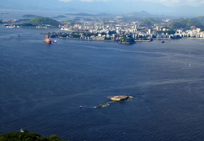 The city of Niteroi lies across Guanabara Bay from Rio