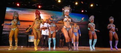 Favela Carnival Dancers (passistas) performing in Island Princess Theater