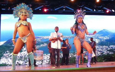 Typical costumes worn by Samba Dancers in Favela Carnival Celebrations