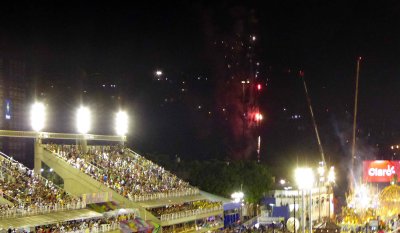 Fireworks before 2nd Samba School Parade Starts
