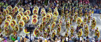 Out of over 100 Samba Schools in Rio, only 12 are selected to Parade at the Sambadromo