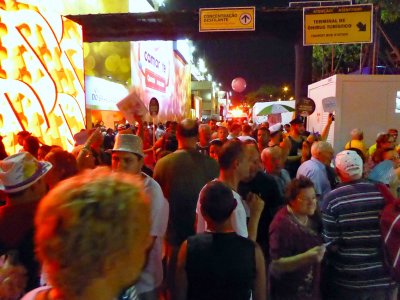 Crowd getting Food and Drinks between Samba Schools